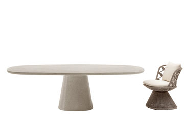 ALLURE O' OUTDOOR - Garden table with cement base and cement/stoneware top by B&B Italia Outdoor - view 2